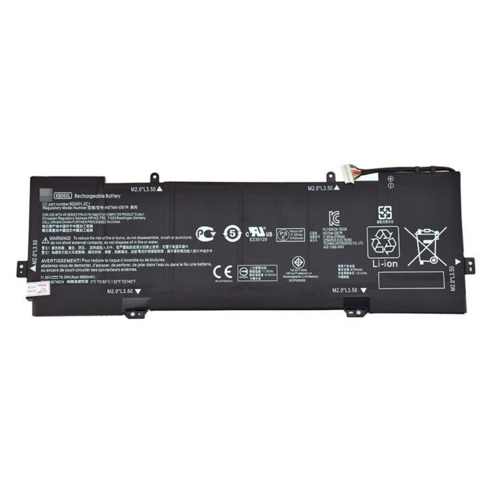 Notebook battery for HP Spectre X360 15-BL Series KB06XL 11.55V 6840mAh