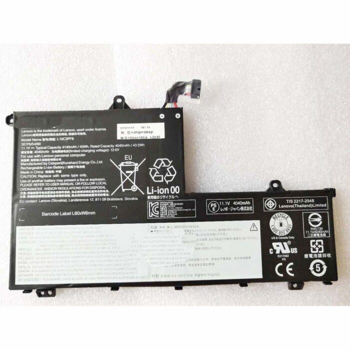 Notebook battery for Lenovo ThinkBook 15-IML 15-IIL 14-IML 14-IIL L19M3PF9 L19L3PF8 11.55V 4650mAh