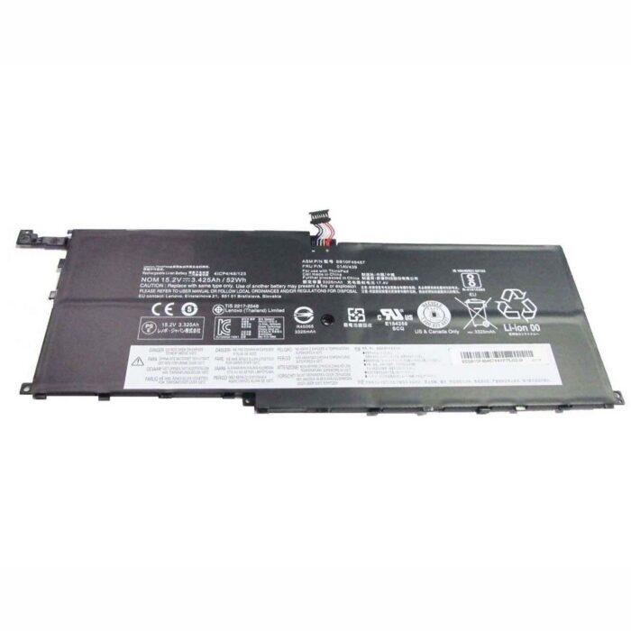 Notebook battery for Lenovo ThinkPad X1 Yoga 1st 2nd Carbon 4th Series 00HW028 15.2V 3425mAh