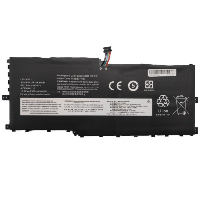 Notebook battery for Lenovo ThinkPad X1 Yoga 3rd Gen 2018 Series 01AV475 15.2V 2900mAh