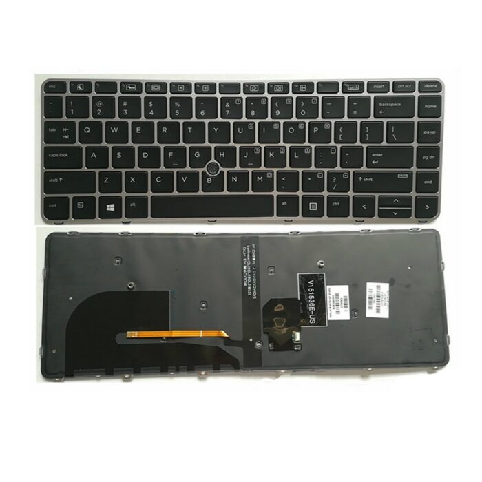 Notebook keyboard for HP EliteBook 745 G3 G4 840 G3 G4 with pointstick backlit frame silver