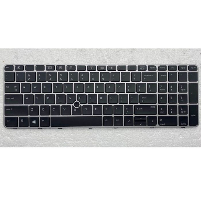 Notebook keyboard for HP EliteBook 850 G3 G4 ZBook 15u G3 with pointer silver frame backlit OEM