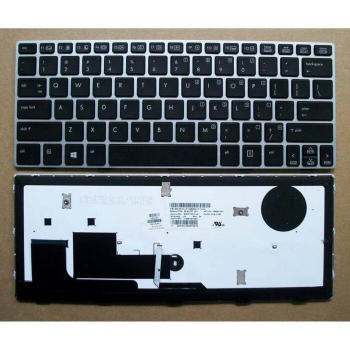 Notebook keyboard for HP EliteBook Revolve 810 G1 with silver  frame backlit