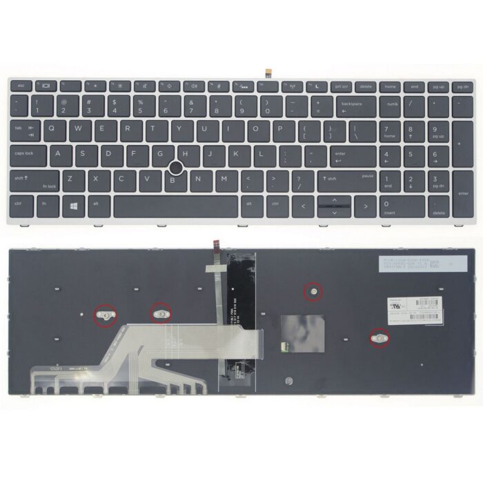 Notebook keyboard for HP ProBook 450 455 470 G5 with pointstick backlit