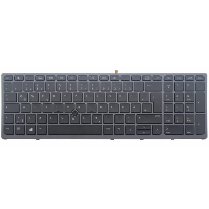 Notebook keyboard for HP Zbook 15 17 G3 G4  with pointer frame backlit German