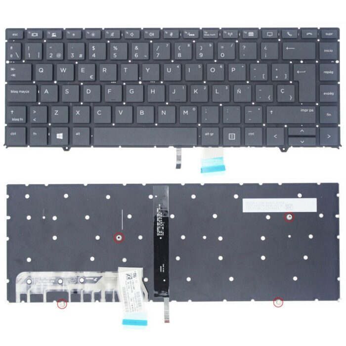 Notebook keyboard for HP Zbook Studio X360 G5 EliteBook 1050 G1 with backlit Spanish