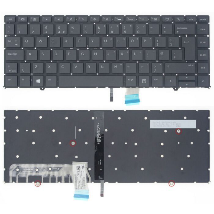 Notebook keyboard for HP Zbook Studio X360 G5 EliteBook 1050 G1 with backlit UK