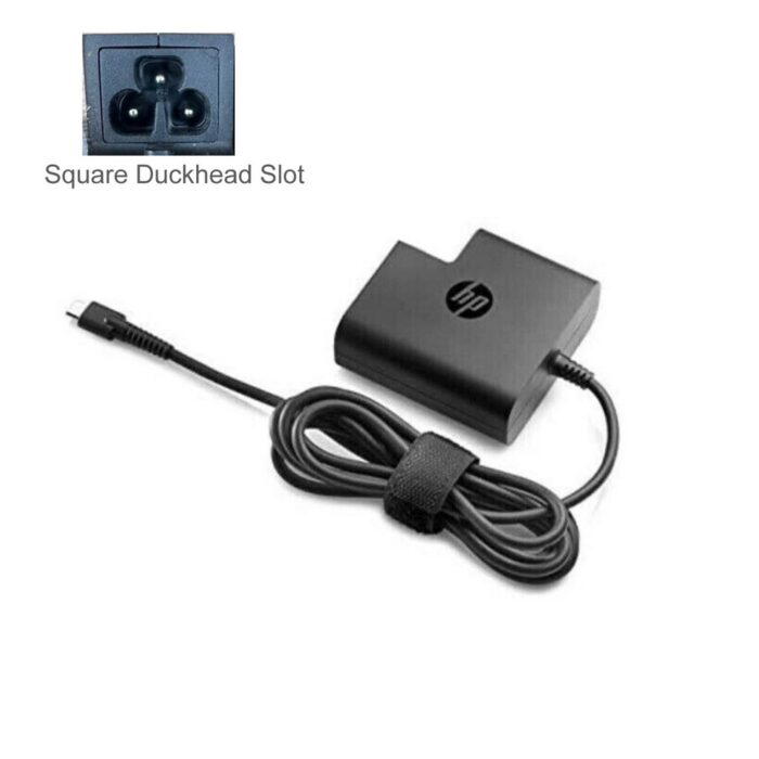 Original HP 65W USB-C Wall Charger with Square Duckhead Slot (without powercord)