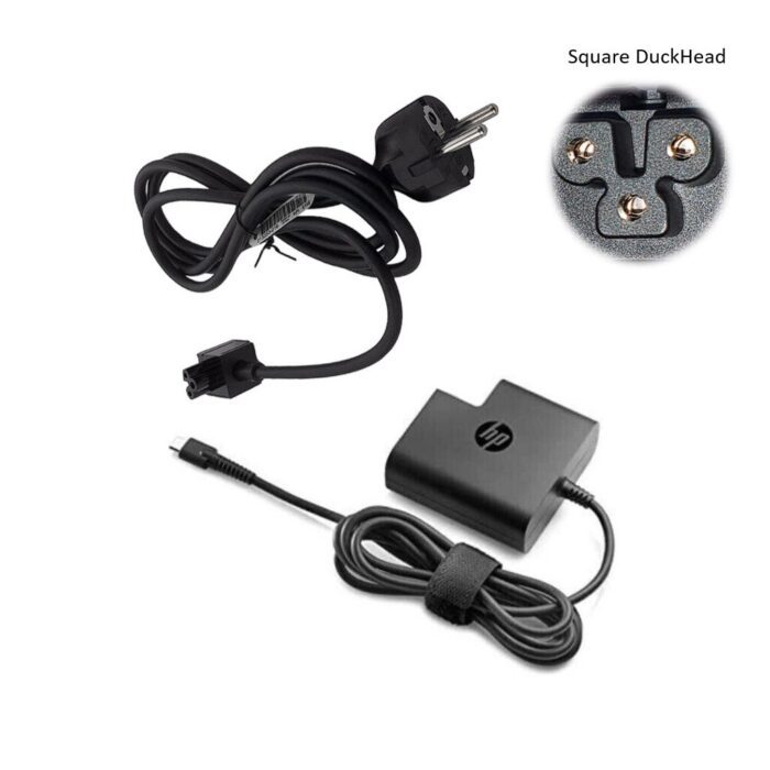 Original HP 65W USB-C Wall Charger (with Square Duckhead powercord HQ003)