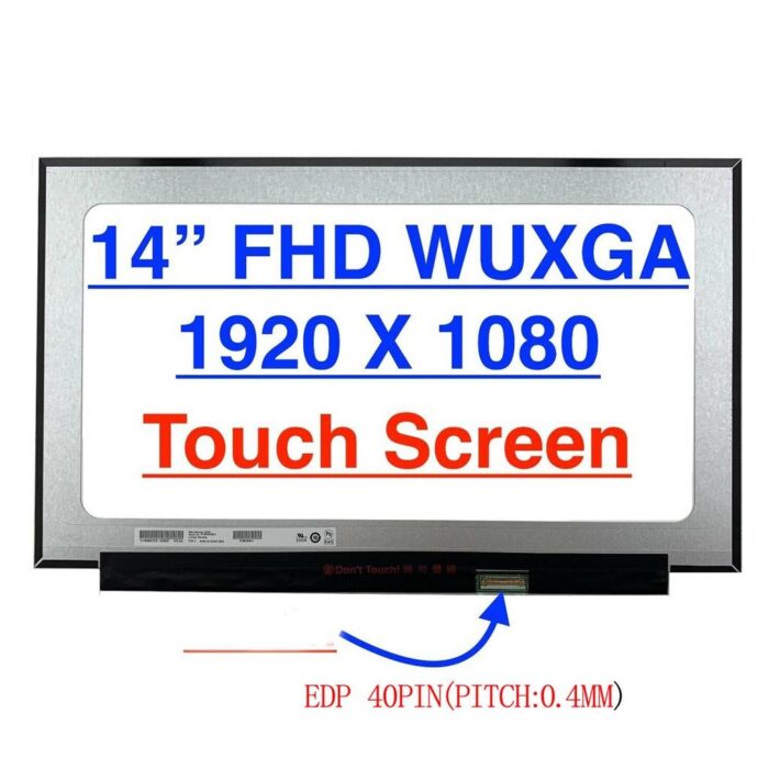 14" LED FHD Matte IPS EDP 40Pin narrow Scherm With On-Cell Touch No Bracket 01ER483 20mm