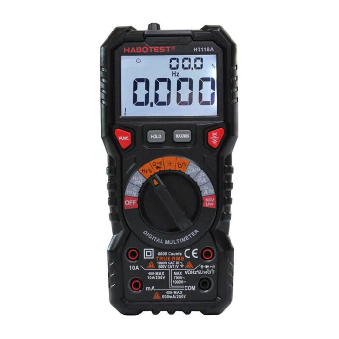 Digital Multimeter with Flashlight Habotest HT118A