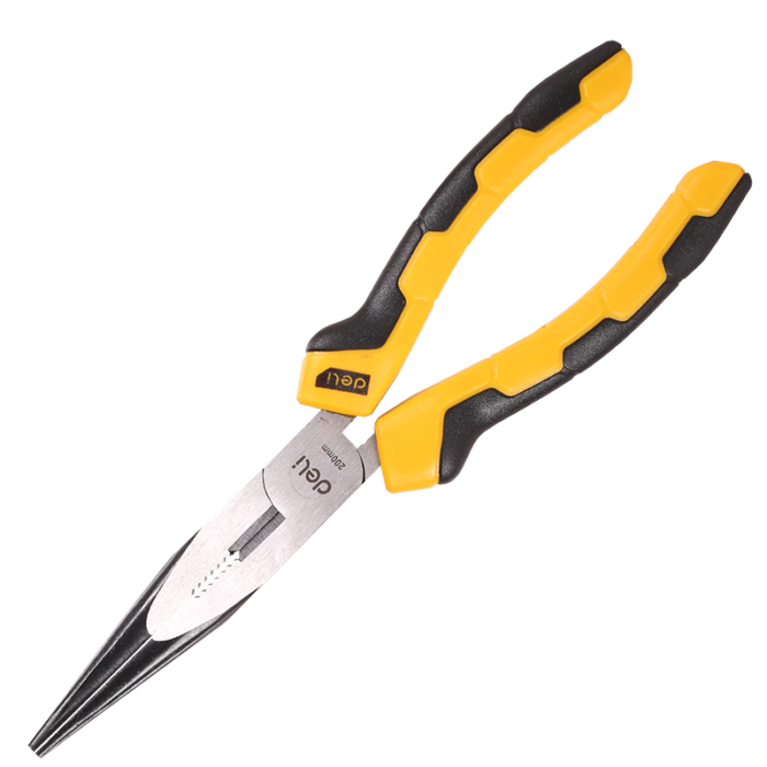 Long Nose Pliers 8" Deli Tools EDL2108 (yellow)