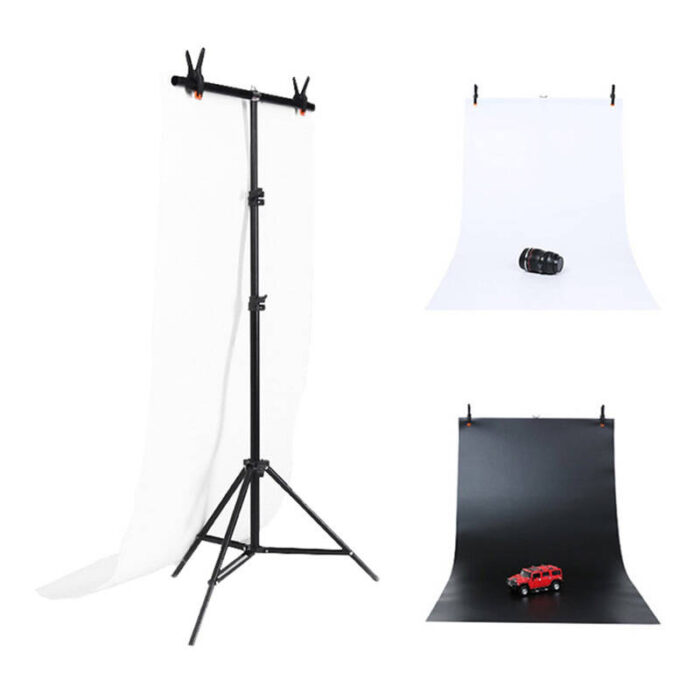 Photo studio background support Puluz 70x200cm + Backdrops 2 pcs DCA0976