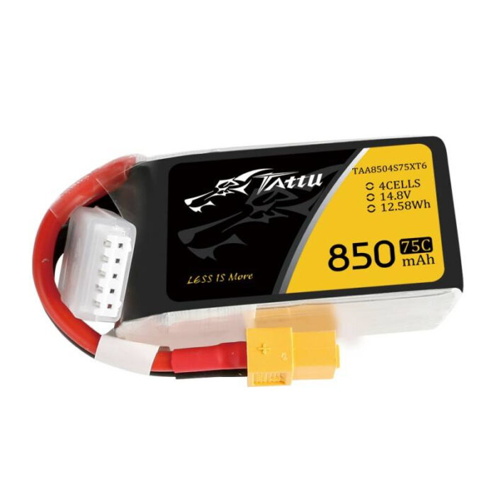 Tattu 850mAh 14.8V 75C 4S1P XT60 battery