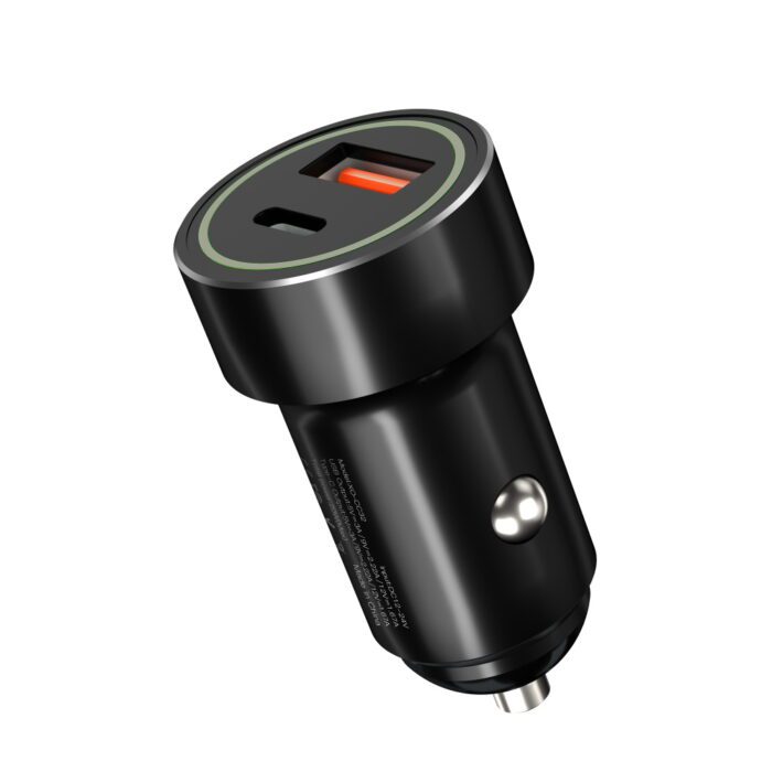 XO car charger CC32 PD QC 3.0 20W 1X USB 1x USB-C black