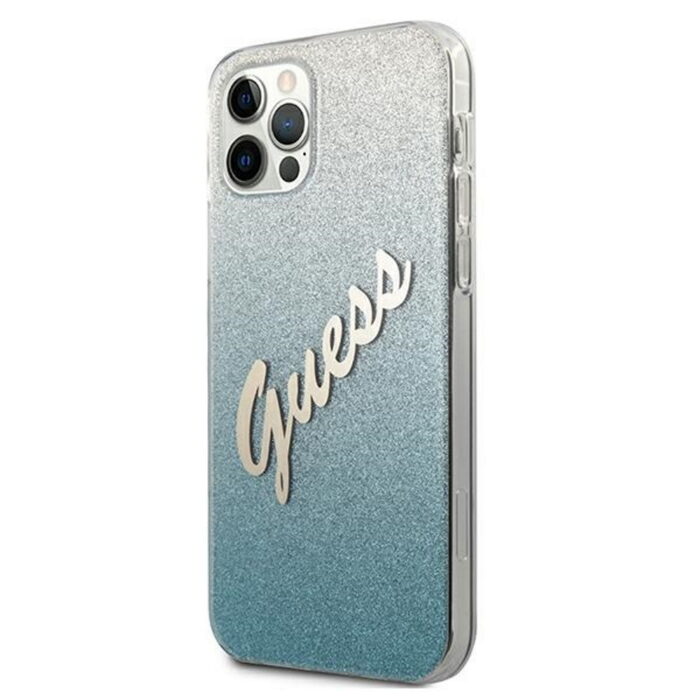 1" GUHCP12MPCUGLSBL blue hard case Glitter Gradient Script