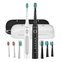 Sonic toothbrushes with head set and case FairyWill FW-507 (Black and white)