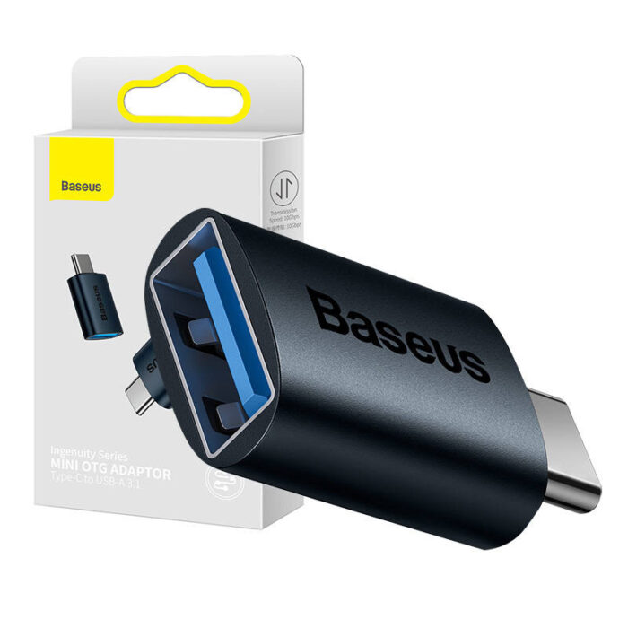 Baseus Ingenuity USB-C to USB-A adapter OTG (blue)