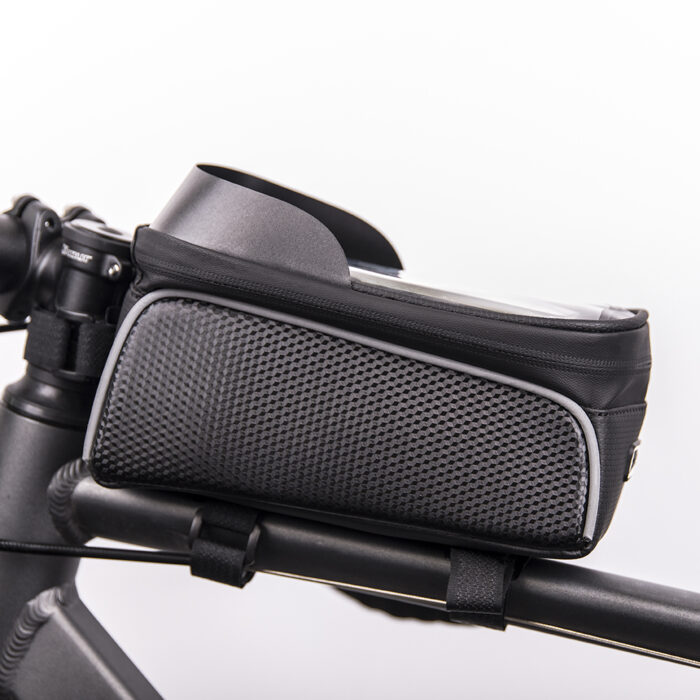 Waterproof bike frame bag with shielded phone holder Model02 black