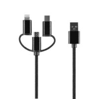 Setty 3in1 cable USB - Lightning + USB-C + microUSB 1