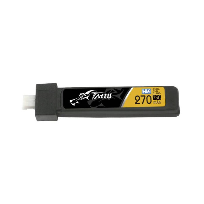 Battery Tattu LiPo 270mAh 3.8V 75C 1S1P JST-PHR 2.0 (5pcs)