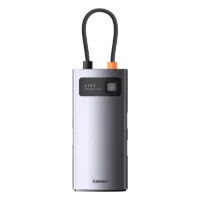 Hub 4in1 Baseus Metal Gleam Series, USB-C to 3x USB 3.0 + Ethernet RJ45