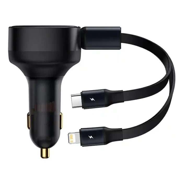 Car Charger Baseus Enjoyment with cable USB-C + Lightning 3A