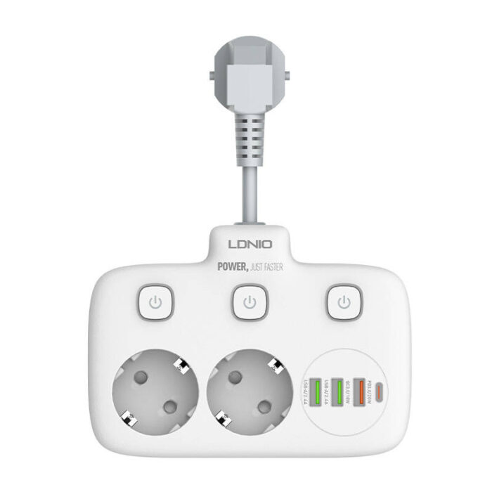 Power strip with 2 AC sockets