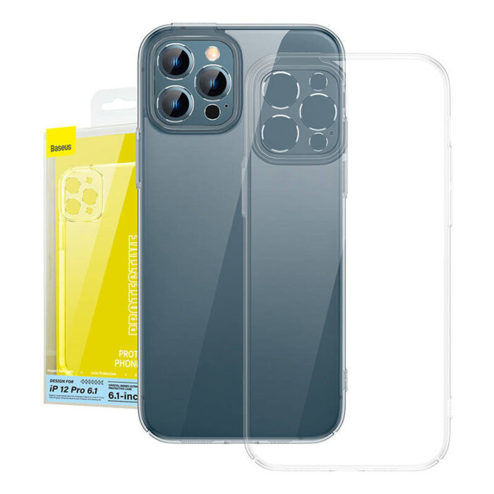 Baseus Crystal Transparent Case and Tempered Glass set for iPhone 12 Pro