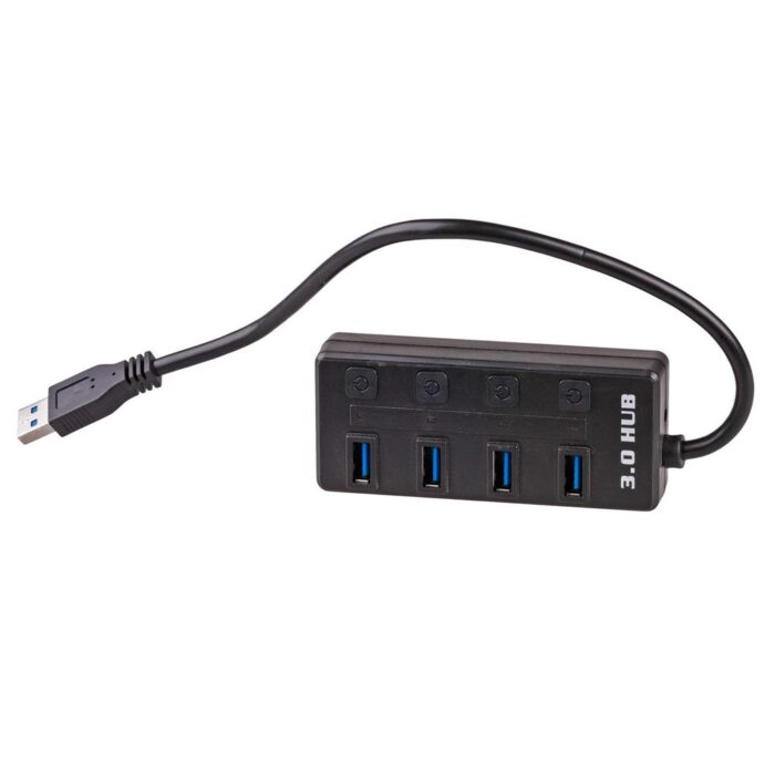 Akyga Hub AK-AD-33 USB active USB A (m) / 4x USB A (f) switches ver. 3.0 15cm