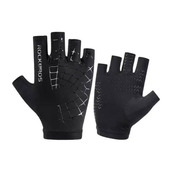 Rockbros S202BKL fingerless cycling gloves (black)