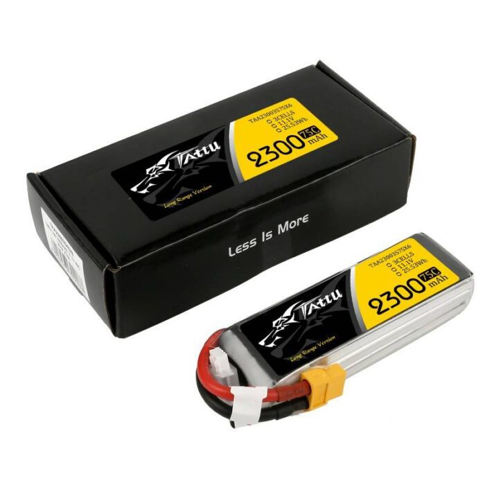 Battery Pack TATTU 2300mAh 11.1V 75C 3S1P Lipo with XT60