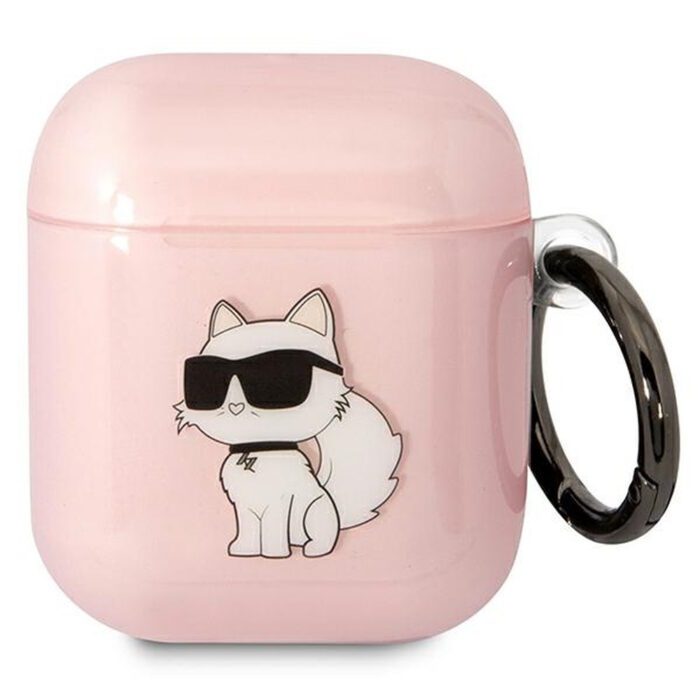 Karl Lagerfeld case for Airpods 1 / 2 KLA2HNCHTCP pink Ikonik Choupette