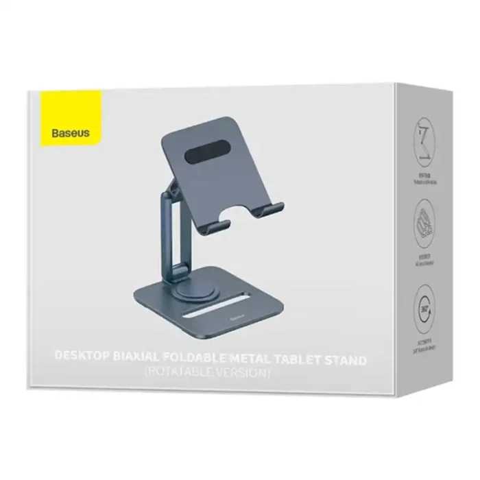 Desktop Biaxial Foldable Metal Stand Baseus (for Tablets) Space Grey - Image 7