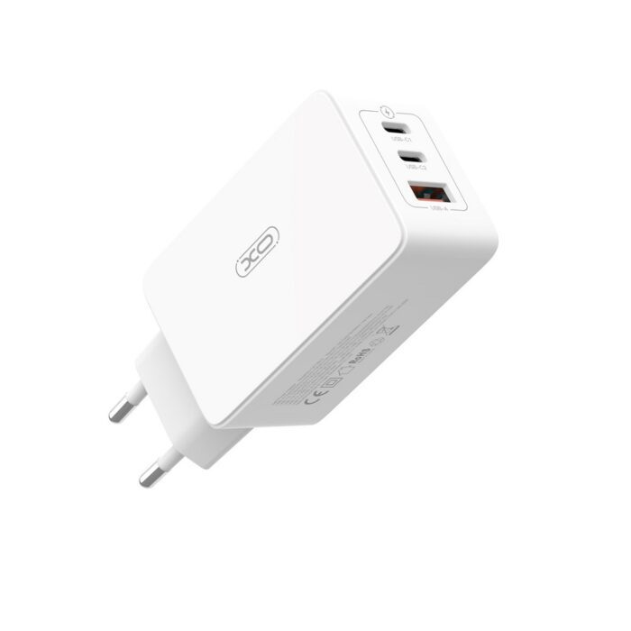 XO wall charger CE13 PD QC 3.0 65W 1x USB 2x USB-C white