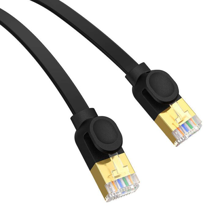 Baseus Cat 7 UTP Ethernet RJ45 Cable Flat 1 m black - Image 3