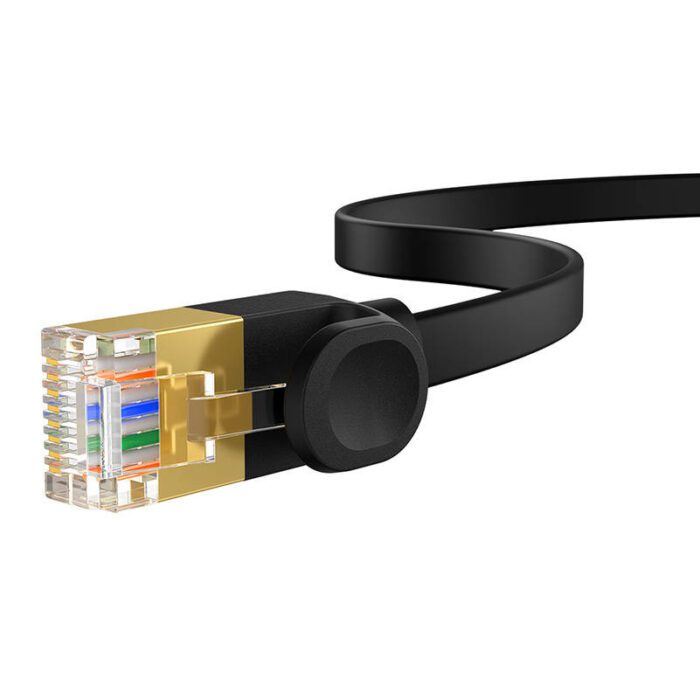 Baseus Cat 7 UTP Ethernet RJ45 Cable Flat 1 m black - Image 4