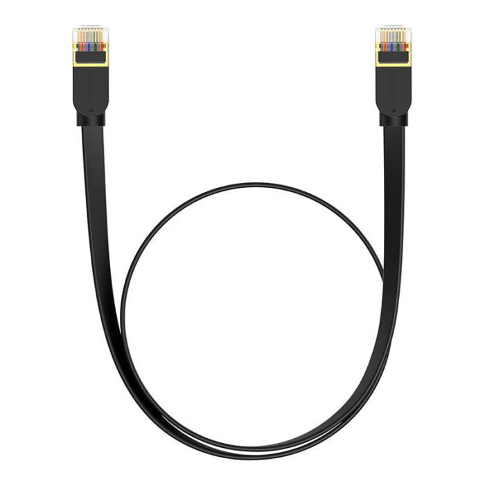 Baseus Cat 7 UTP Ethernet RJ45 Cable Flat 1 m black - Image 2