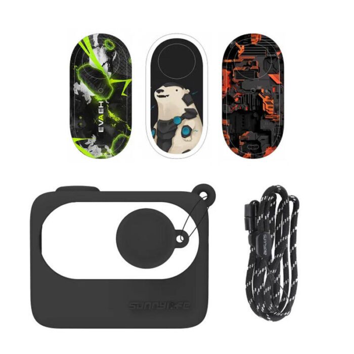 Protective Case Sunnylife for Insta360 GO 3 Black with stickers