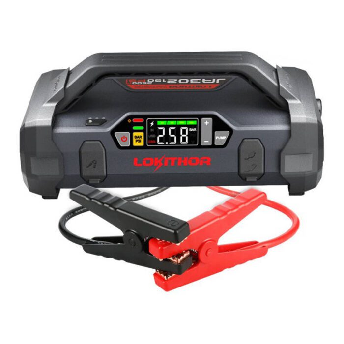 Lokithor JA302 Jump Starter / Booster 2500A + Powerbank 20000mAh + Compressor + Flashlight 4-in-1 Device