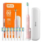 Sonic toothbrush with tips set