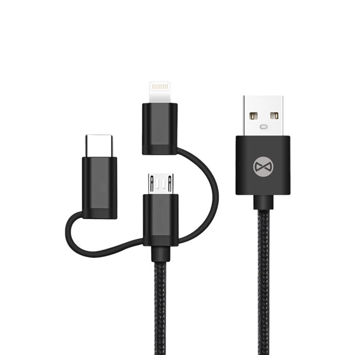 Forever 3in1 cable USB - Lightning + USB-C + microUSB 1