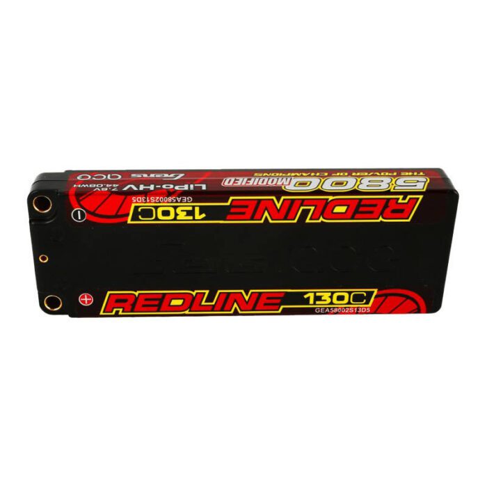 Gens ace Redline Series 5800mAh 7.6V 130C 2S1P HardCase 56# HV Ultra LCG LiPo Battery