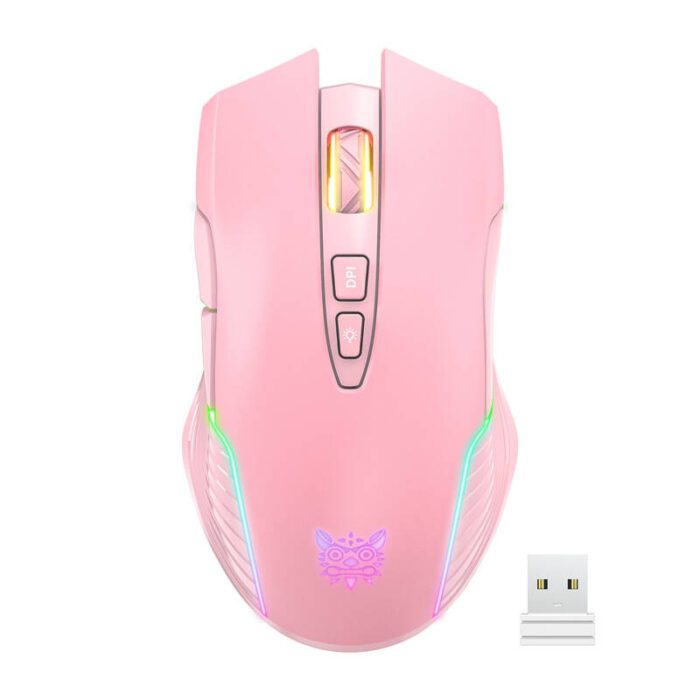 ONIKUMA CW905 Pink Wireless Gaming Mouse 2.4G