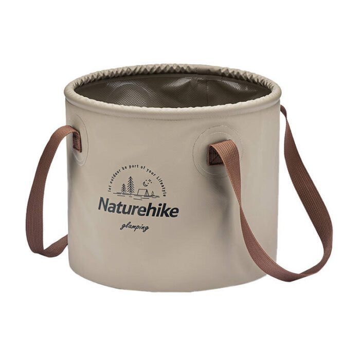 Naturehike 10L кръгла сгъваема кофа NH20SJ040 светлокафява