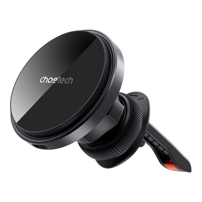 Magnetic car holder witch charger Choetech T204-F, 15W (black) - Image 1