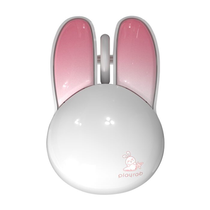 MOFII Wireless Mouse + Bluetooth Rabbit M6DM Oil Painting (White-Pink)