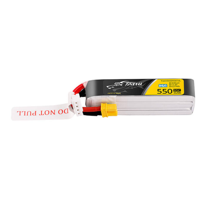 Tattu 3s 550mAh 95C 11.4V HV Lipo Battery with XT30 Plug Long-Pack