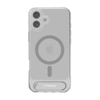 Torras Pstand Series Case for iPhone 16 (Transparent)