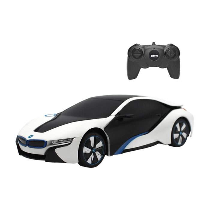 RASTAR R/C 1:24 BMW i8 remote controlled car- UV-sensitive (white and yellow)